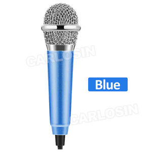 3.5mm Mini Condenser Microphone Vocal Phone Mic with Stand for iPhone Android