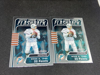 2020 PANINI ABSOLUTE DAN MARINO FANTASY FLASHBACKS #FF-DM MIAMI DOLPHINS LOT - Image 1 of 2