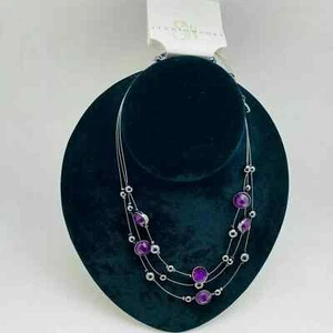 Studio Work Cat Eye Fashion PURPLE Necklace NEW - Picture 1 of 1
