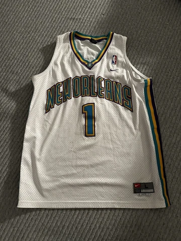 Vintage Men's New Orleans Hornets Baron Davis Nike Jersey Size L Length+2 Cover