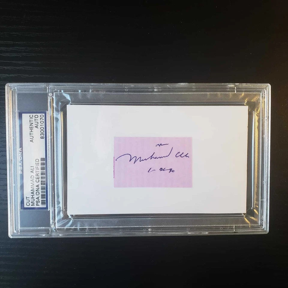 Muhammad Ali Auto PSA DNA Cut Autograph Certified - Image 1 of 2