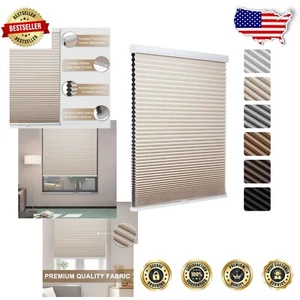 1.5-Inch Cordless Blackout Shades - Elegant Honeycomb Blinds for Light Control - Picture 1 of 10