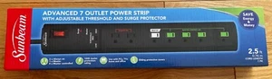 Sunbeam Advanced 7 Outlet Power Strip with Surge Protector BRAND NEW!!!!! - Picture 1 of 2