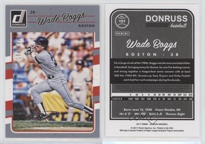 2017 Panini Donruss Gray Border /199 Wade Boggs #191.1 HOF