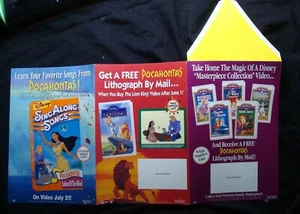 Disney Rey León Pocahontas Original Video Tienda Promo CONTADOR EXHIBICIÓN SIN USAR - Imagen 1 de 7