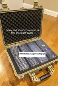 LARGE GRADED CARDS STORAGE BOX DISPLAY BGS/PSA SLABS SPORTS/TCG TRAVEL CASE+LOCK - Picture 1 of 6