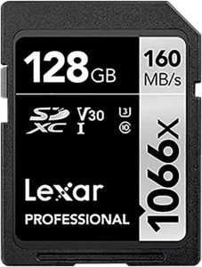 128GB Professional 1066X SDXC Memory Card, UHS-I, C10, U3, V30, Full-Hd & 4K Vid - Picture 1 of 2