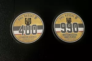 Phil Kessel’s 990th Consecutive Games Played & 400th Career Goal Pucks 10/25/22 - Picture 1 of 3