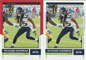 Richard Sherman SEATTLE SEAHAWKS 2017 SCORE RED RETAIL FAT PACK ONLY & Base #204 - Picture 1 of 1