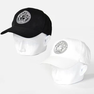 VERSACE Men's Cap Medusa Greca Print Cotton Black, White Size 57,59 NEW - Picture 1 of 13