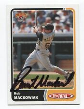 2003 Topps Total Rob Mackowiak Signed Card Baseball Autographed AUTO #193