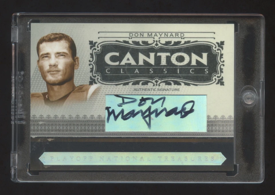 2006 NATIONAL TREASURES DON MAYNARD CANTON AUTOGRAPH HOF #ED 99/99 RARE JETS 1/1 - Image 1 of 2