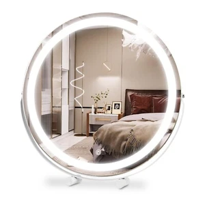 New 19in LED Makeup Mirror, Dimmable with 3 Lighting Modes & 360? Rotation - Picture 1 of 8