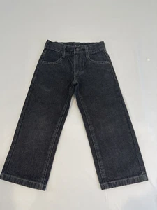 Nautica Boys Black Relaxed Fit Adjustable Waist Straight Leg Denim Pants Size 4T - Picture 1 of 5