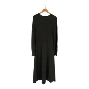 Zara Sweater Dress Maxi Women's Large Army Green Wool Blend Modest - Picture 1 of 5