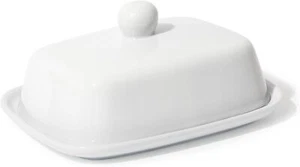 Butterdose - Hochwertige Butterglocke aus Keramik - Butter Dish (250g) (Weiß) - Bild 1 von 5