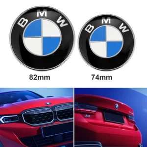 2stück Motorhaube Heckklappe Logo 82MM+74MM Abzeichen 51148132375 für BMW Emblem - Bild 1 von 7