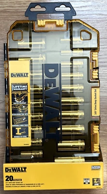 DeWalt 3/8 In. Drive Deep Combo Socket Set SAE & Metric with Case (20-Piece) NIB - Image 1 of 4