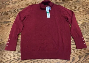 NEW Joseph A. Women’s Turtleneck Sweater Red Size Large NWT - Picture 1 of 3