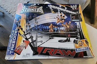 WWE Raw Wrestling Super Strikers Turnbuckle Takedown Ring Action Figure Playset - Image 1 of 4