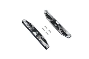 GPM Aluminum Chassis Nerf Bars (Silver Inlay Version) For TRAXXAS 1/10 4Wd Hoss - Picture 1 of 9