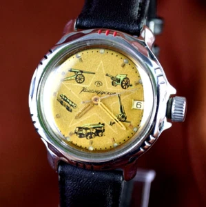 Vintage Men's Watch VOSTOK AMPHIBIAN KOMANDIRSKIE DIVER Military Style Serviced - Picture 1 of 13
