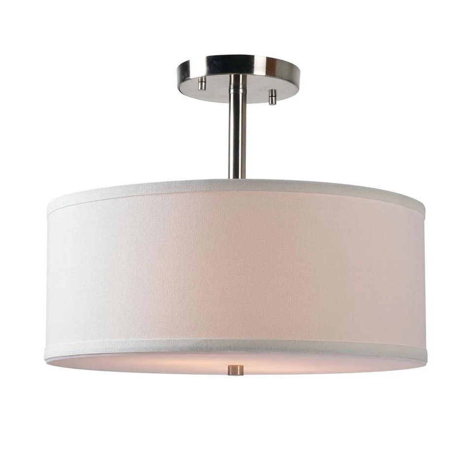 Montaje semi empotrado de acero Paige de 2 luces de Kenroy Home Foto 1 de 1