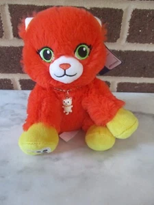 Build-A-Bear Mini Caramelo Maíz Naranja Gatito Gato 7" Alto Blanco Gato Dije Collar - Imagen 1 de 4