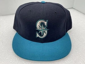 VINTAGE 90's NEW ERA SEATTLE MARINERS PRO MODEL 5950 DIAMOND 7-1/2 HAT DEADSTOCK - Picture 1 of 12
