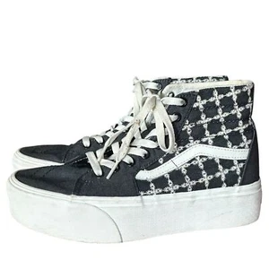 Vans Unisex Sk8-Hi High-Top Sneakers Black White M 7.5 W9 - Picture 1 of 6