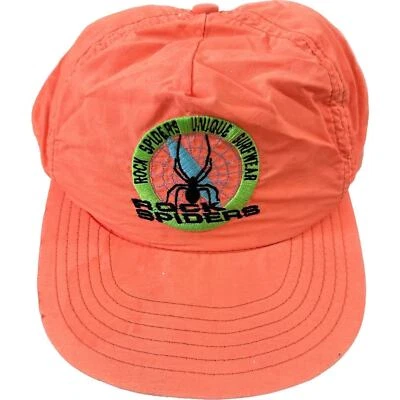 Vintage Rock Spiders Surfwear Embroidered USA Snapback Hat Cap Neon Orange VTG - Image 1 of 4