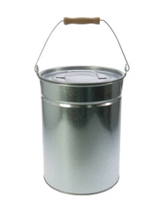 Ascheeimer verzinkt Eimer mit Deckel Kamin Ofen 16 Liter  - Bild 1 von 1