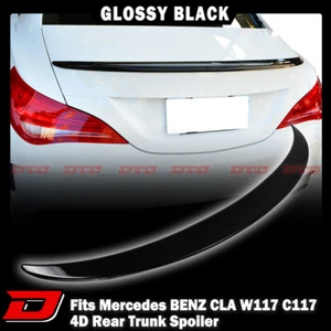 2014-2019 Fits Mercedes BENZ W117 C117 A Type Rear Trunk Spoiler Painted Black - Picture 1 of 5