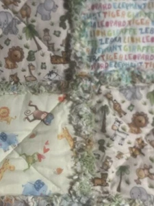 Jungle Babies Rag Quilt - Picture 1 of 6