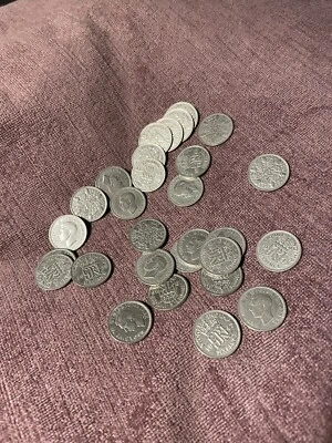 Sixpence Pre 1947 Polished Your Year Shiny 1936-52 Birthday Anniversary .50 925 - Image 1 of 2