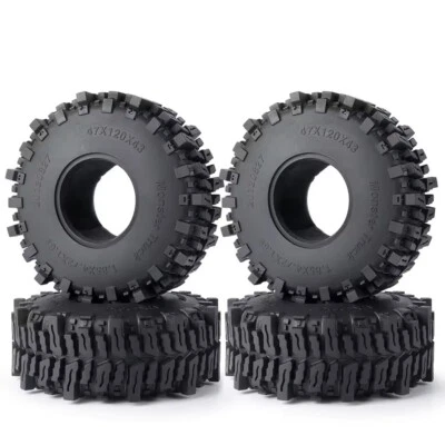 1pc/4pc 125MM 2.2'' Rubber Tyres Tires 1.9'' 120MM Tires for 1:10 RC Crawler Car - Image 1 of 4