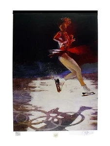 "Figure Skating" Bart Forbes Limited Edition Lithograph 1994 Olympics - Picture 1 of 5