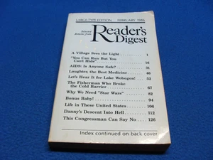 Reader's Digest February 1986 Large-Type Edition Magazine Vol. 20, No. 116 Used - Imagen 1 de 20