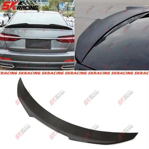 Fits Audi A6 19-22 Forged/Carbon Fiber/Glossy Black Rear Trunk Lip Spoiler Wing - Picture 1 of 26