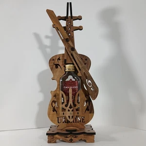 Vintage 17 Zoll Ukraine Holz Mini Violine Schnaps Display Hausbar Urlaub Deko - Bild 1 von 14