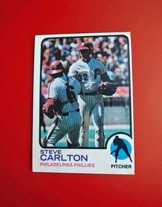 1973 Topps Baseball Card Philadelphia Phillies Steve Carlton HOF #300 Vtg Vg-G - Picture 1 of 3
