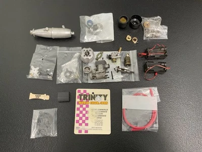 Vintage Associated RC10 GT Nitro Parts Lot RC10GT Trinity Misc Lot Os Max 12cv - Image 1 of 4