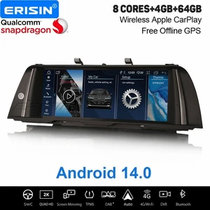 Qualcomm 10,25" Android 14 BMW 5er F10 F11 NBT Autoradio Navi DAB+ CarPlay 64GB - Bild 1 von 24