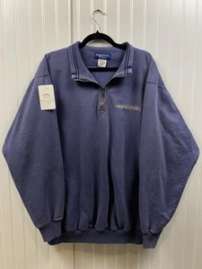 Vintage 90s Ford Explorer Quarter Zip Pullover Sweater Men’s XL Blue Spellout - Picture 1 of 7