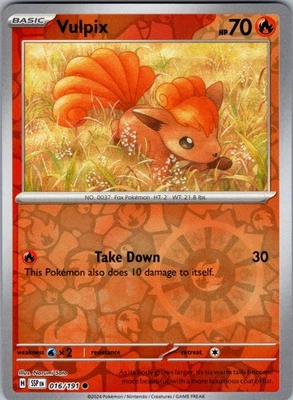 Vulpix SV08: Surging Sparks Reverse Holo 016/191 Near Mint - Image 1 of 2