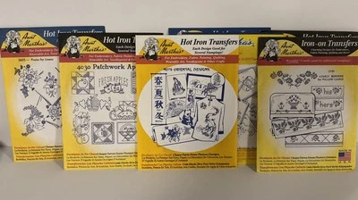 Vtg AUNT MARTHA'S Hot Iron Transfers Lot of 25 Embroidery Needlepoint X-Stitch - Image 1 of 4