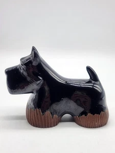 Estatuilla de perro Scottie Terrier escocés negro de colección Toscana Japón patas marrones - Imagen 1 de 11