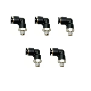 Vetley Pneumatik Winkel Steckverschraubung 1/4 Zoll Rohr Außendurchmesser x 1/16 NPT Ma... - Bild 1 von 2
