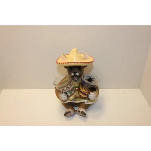 Mexikanischer Chihuahua mit Sombrero Hut und Serape TEQUILA GETRÄNKEHALTER - Bild 1 von 4