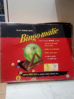 Vintage Original Transogram 1954 Bingo-Matic Board Game by Transogram  - Image 1 of 4